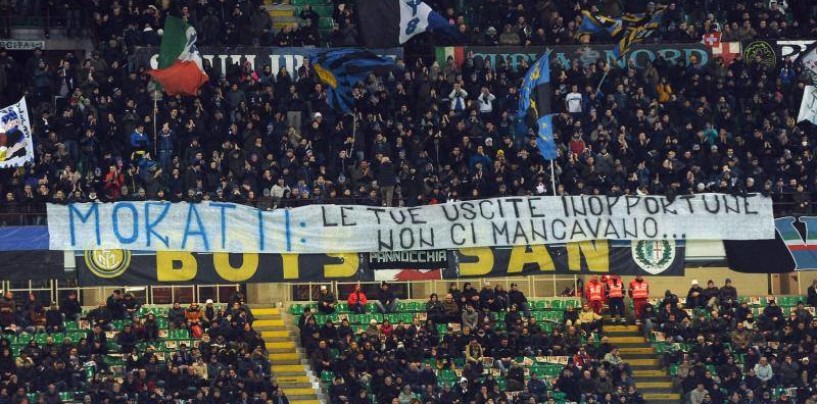La Curva Nord Milano a Moratti “Le tue uscite inopportune non ci mancavano”