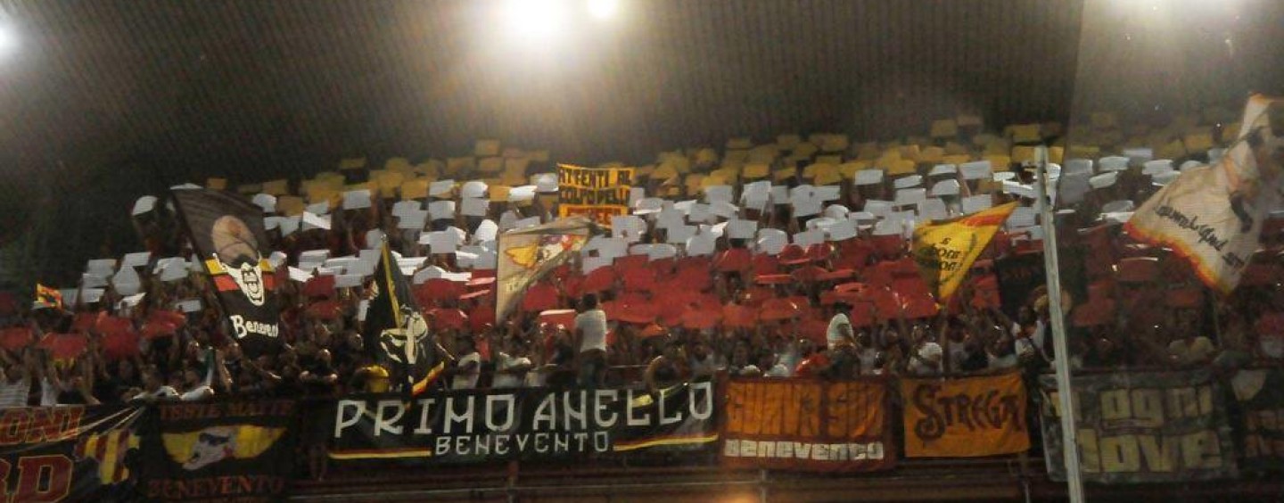 Curva Sud Benevento, gli ultras dicono no al rimborso: “Preferiamo fare beneficenza”