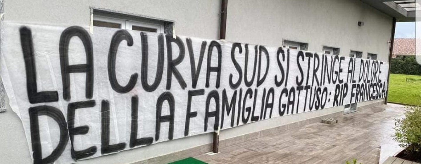 Lutto Gattuso, la vicinanza del mondo ultras: striscioni e messaggi per il mister