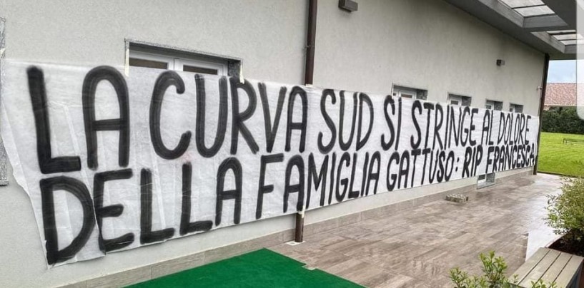 Lutto Gattuso, la vicinanza del mondo ultras: striscioni e messaggi per il mister